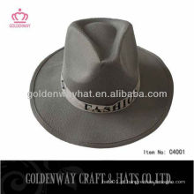Chapéu de cowboy de poliéster cinza